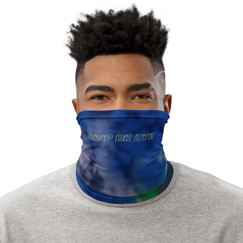 CRXWN | Drip or Dye | Tye Dye Season of Love 1 Cosmic Prophet Custom 3-in-1 UNISEX Gaiter Heavenly Color Clouds Hyper Royal Blue Ocean