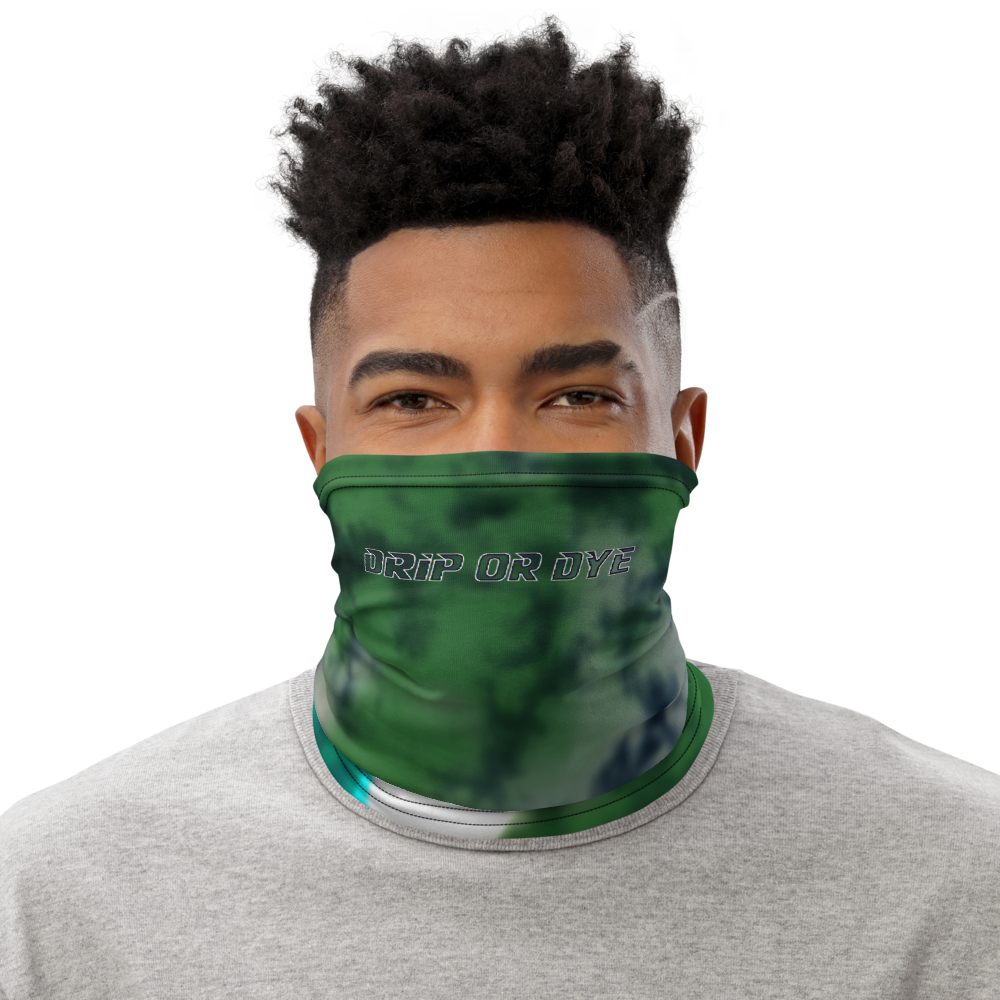 CRXWN | Drip or Dye | Tye Dye Season of Love 1 Cosmic Prophet Custom 3-in-1 UNISEX Gaiter Heavenly Color Clouds Leaves in Green Trees