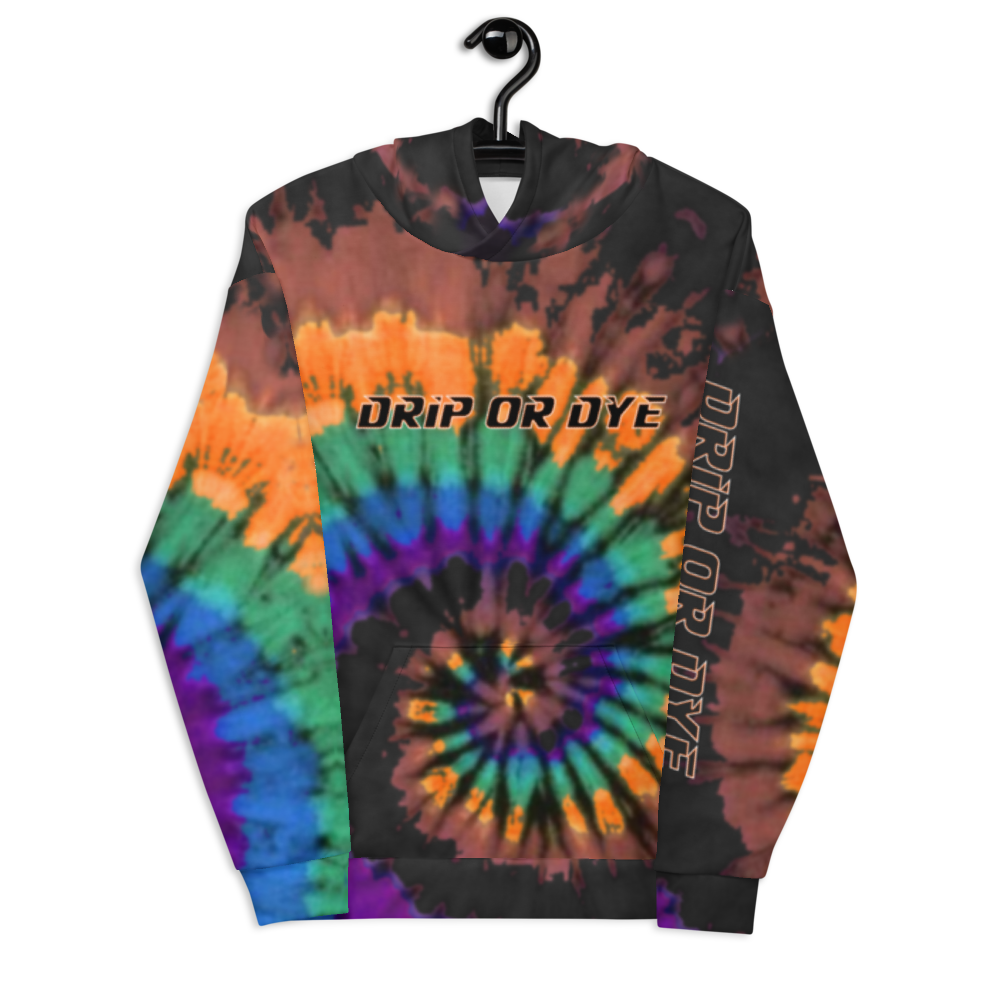 CRXWN | Drip or Dye | Tye Dye Season of Love 1 Cosmic Prophet Custom Unisex Hoodie Spiral Source Code