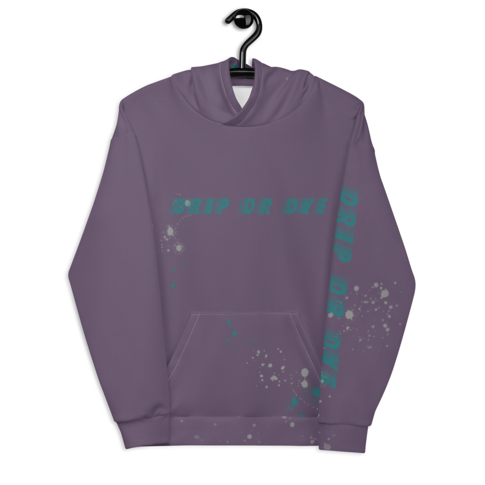 CRXWN | Drip or Dye | HUES Season 1 Back 2 Basics Unisex Comfort Hoodie Stripes N' Zoom Splatter Purple Haze