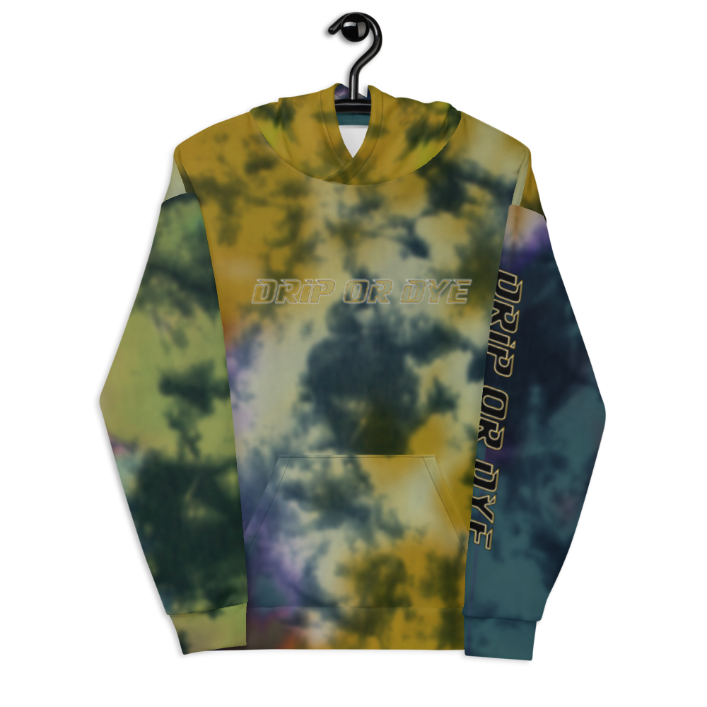 CRXWN | Drip or Dye | Tie Dye Season of Love 1 Cosmic Prophet Custom Unisex Hoodie and the Heavens Parted Color Cloud Golden Rays of Alchemy