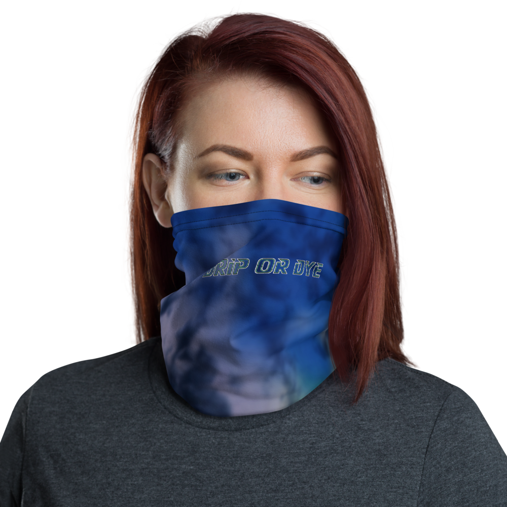 CRXWN | Drip or Dye | Tye Dye Season of Love 1 Cosmic Prophet Custom 3-in-1 UNISEX Gaiter Heavenly Color Clouds Hyper Royal Blue Ocean