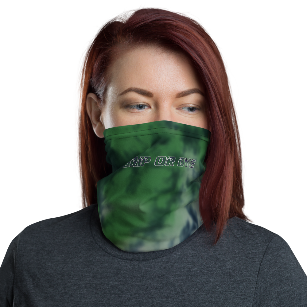 CRXWN | Drip or Dye | Tye Dye Season of Love 1 Cosmic Prophet Custom 3-in-1 UNISEX Gaiter Heavenly Color Clouds Leaves in Green Trees