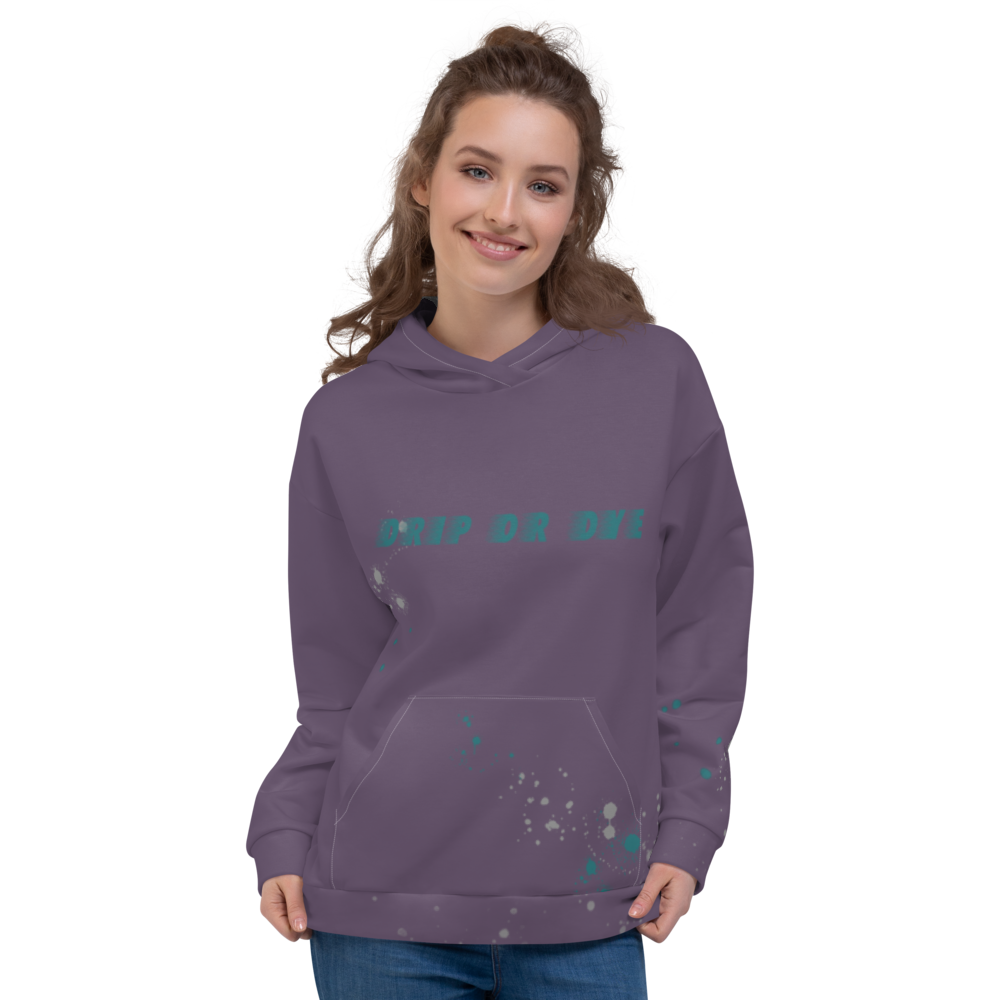 CRXWN | Drip or Dye | HUES Season 1 Back 2 Basics Unisex Comfort Hoodie Stripes N' Zoom Splatter Purple Haze