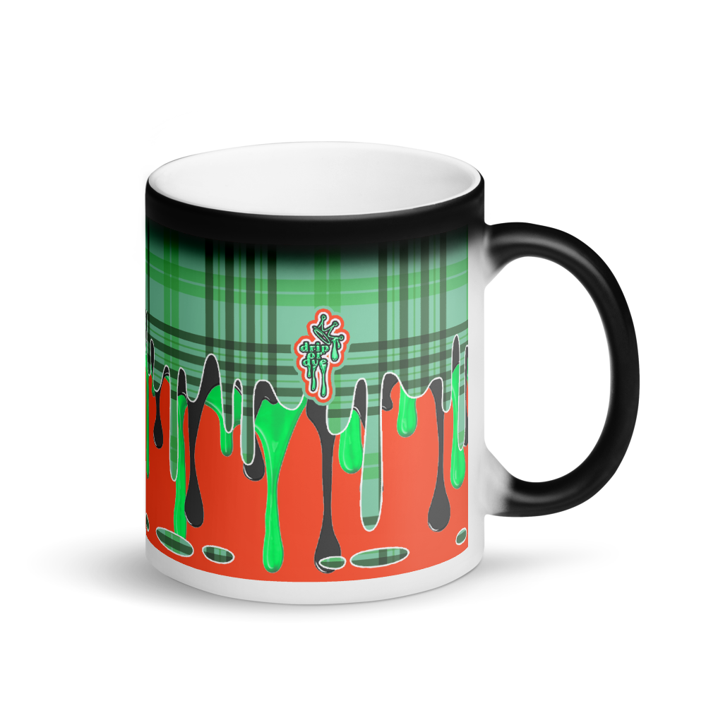 CRXWN | Drip or Dye | Plaid Season 1 Matte Black Magik Mug COFFEE MUG Alien Attic