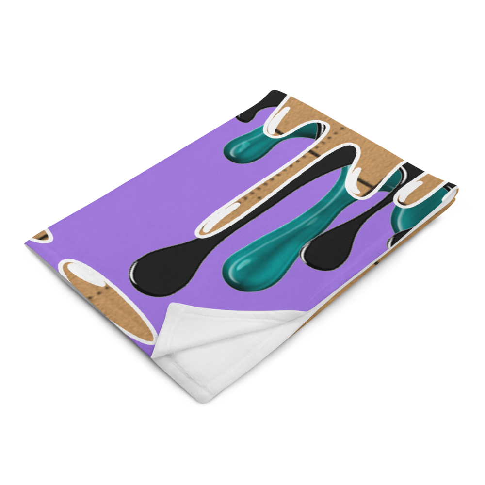 CRXWN | Drip or Dye | Plaid Season 1 BLANKET Tan Sands Purple Nights Drip