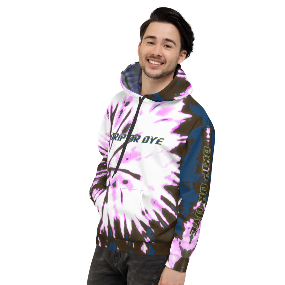 CRXWN | Drip or Dye | Tie Dye Season of Love 1 Cosmic Prophet Custom Unisex Digital Spider Spiral Deep Blue Royal