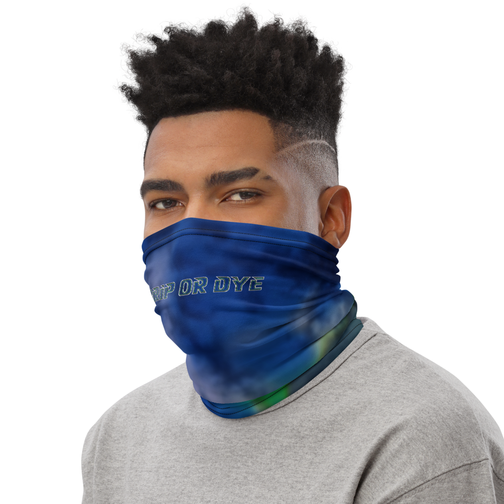 CRXWN | Drip or Dye | Tye Dye Season of Love 1 Cosmic Prophet Custom 3-in-1 UNISEX Gaiter Heavenly Color Clouds Hyper Royal Blue Ocean