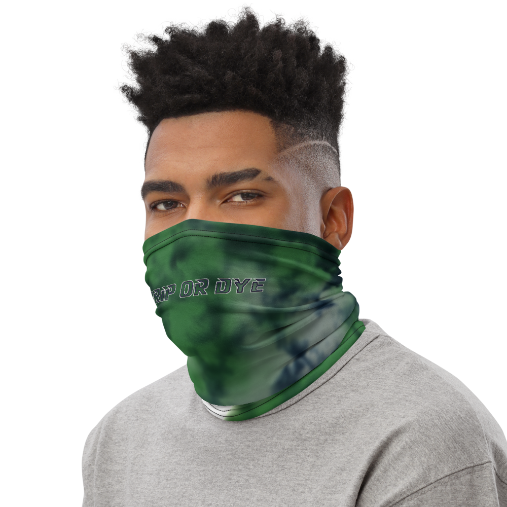 CRXWN | Drip or Dye | Tye Dye Season of Love 1 Cosmic Prophet Custom 3-in-1 UNISEX Gaiter Heavenly Color Clouds Leaves in Green Trees