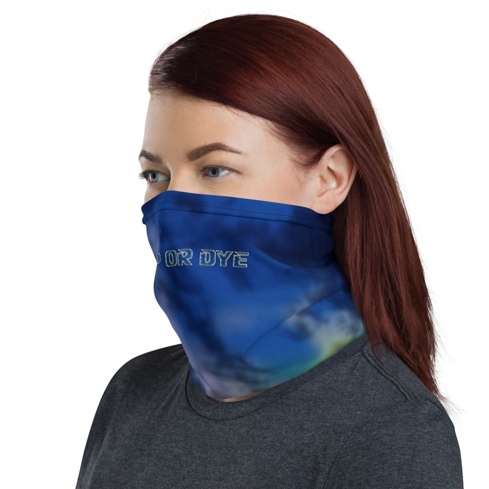 CRXWN | Drip or Dye | Tye Dye Season of Love 1 Cosmic Prophet Custom 3-in-1 UNISEX Gaiter Heavenly Color Clouds Hyper Royal Blue Ocean