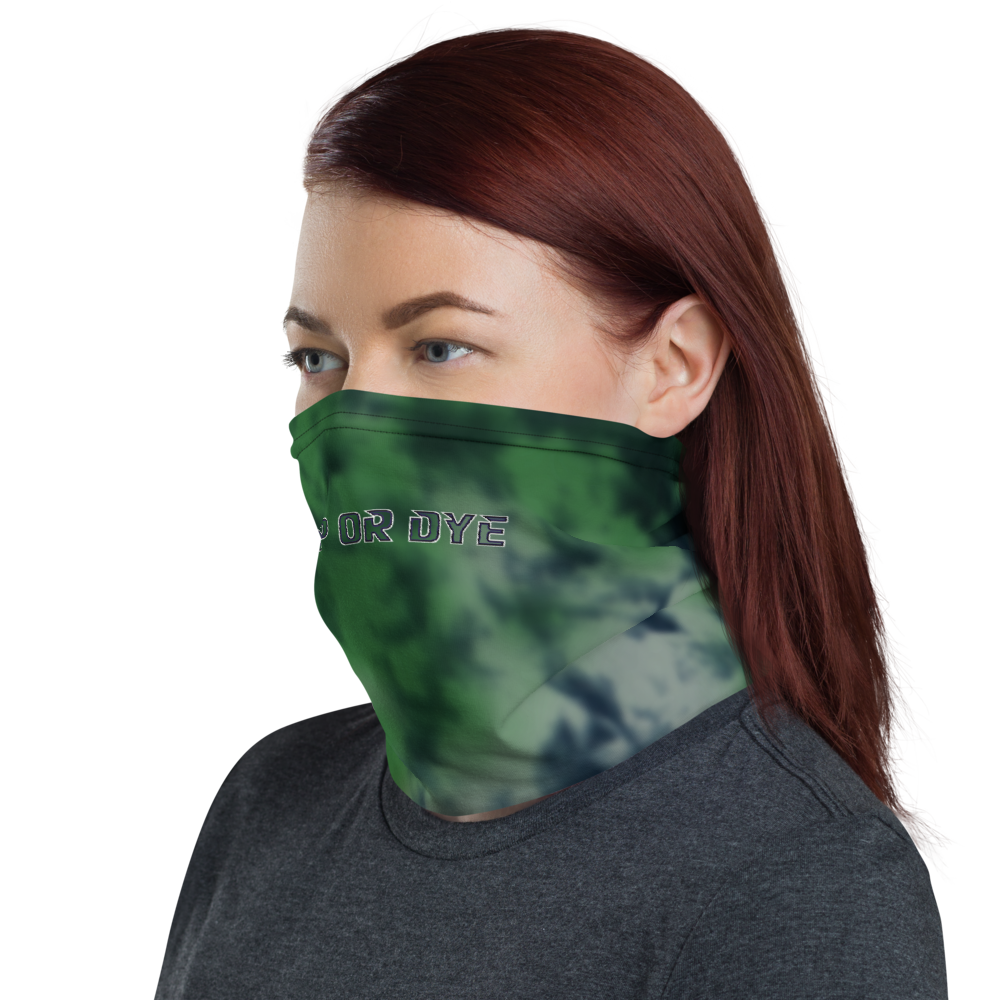 CRXWN | Drip or Dye | Tye Dye Season of Love 1 Cosmic Prophet Custom 3-in-1 UNISEX Gaiter Heavenly Color Clouds Leaves in Green Trees
