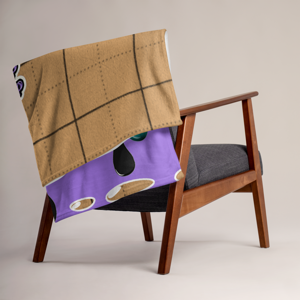 CRXWN | Drip or Dye | Plaid Season 1 BLANKET Tan Sands Purple Nights Drip