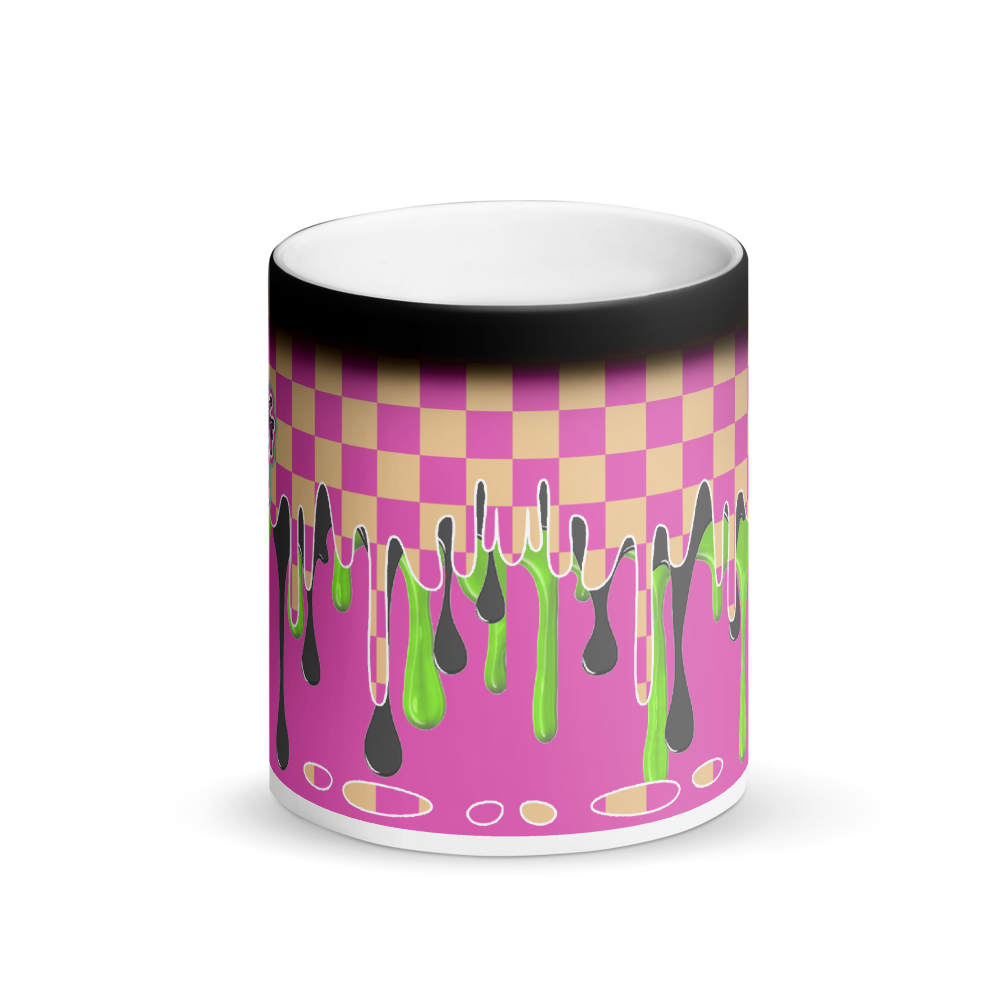 CRXWN | Drip or Dye | Checker Season 1 Matte Black Magik Mug COFFEE MUG alien pink