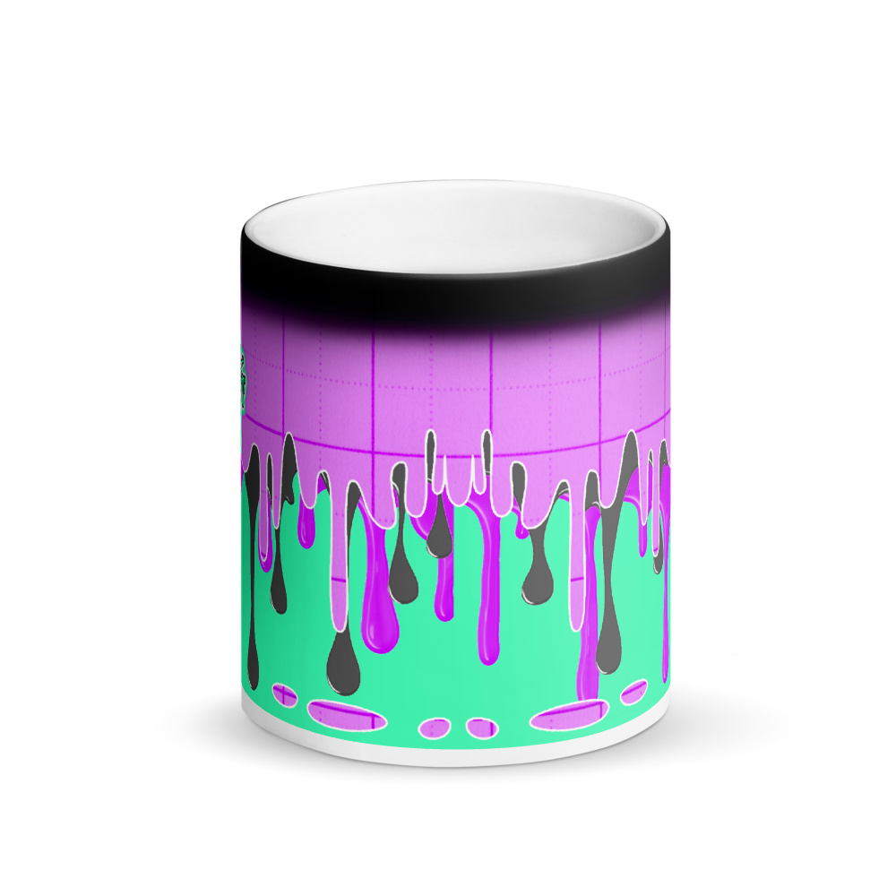 CRXWN | Drip or Dye | Plaid Season 1 Matte Black Magik Mug COFFEE MUG Mint Pink