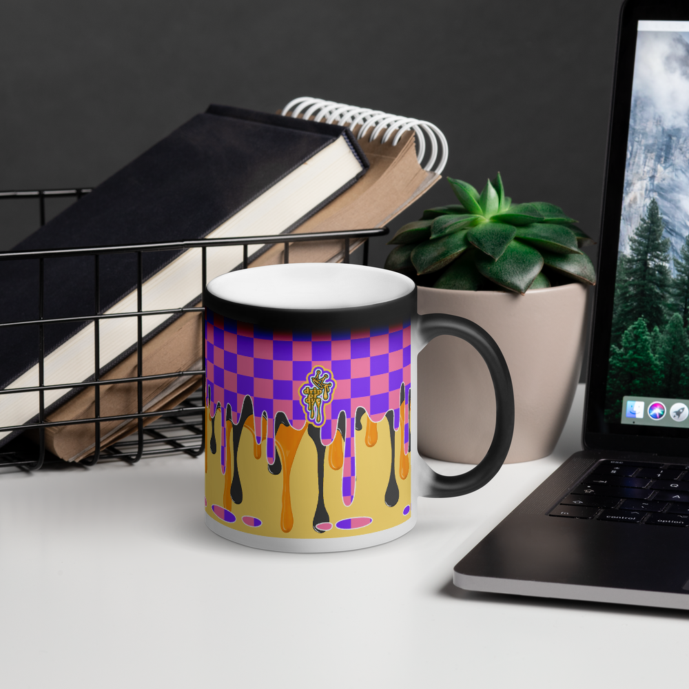 CRXWN | Drip or Dye | Checker Season 1 Matte Black Magik Mug COFFEE MUG peanut butter n jelly pbj
