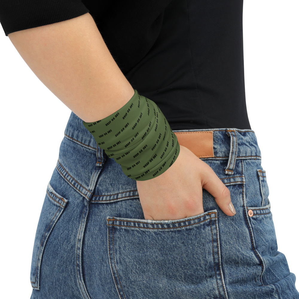 CRXWN | Drip or Dye | HUES Season 1 Back 2 Basics Custom Racer Stripes 3-in-1 UNISEX Gaiter Zoom Olive Martini