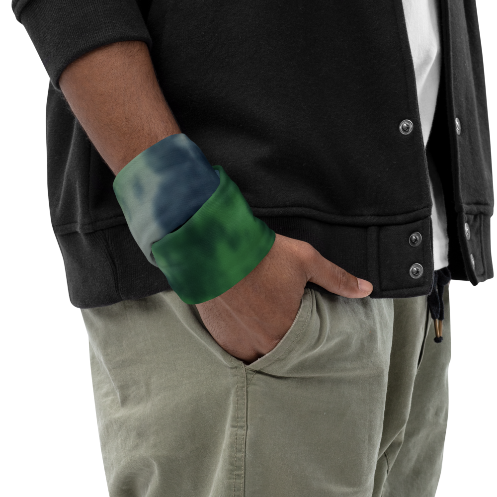 CRXWN | Drip or Dye | Tye Dye Season of Love 1 Cosmic Prophet Custom 3-in-1 UNISEX Gaiter Heavenly Color Clouds Leaves in Green Trees