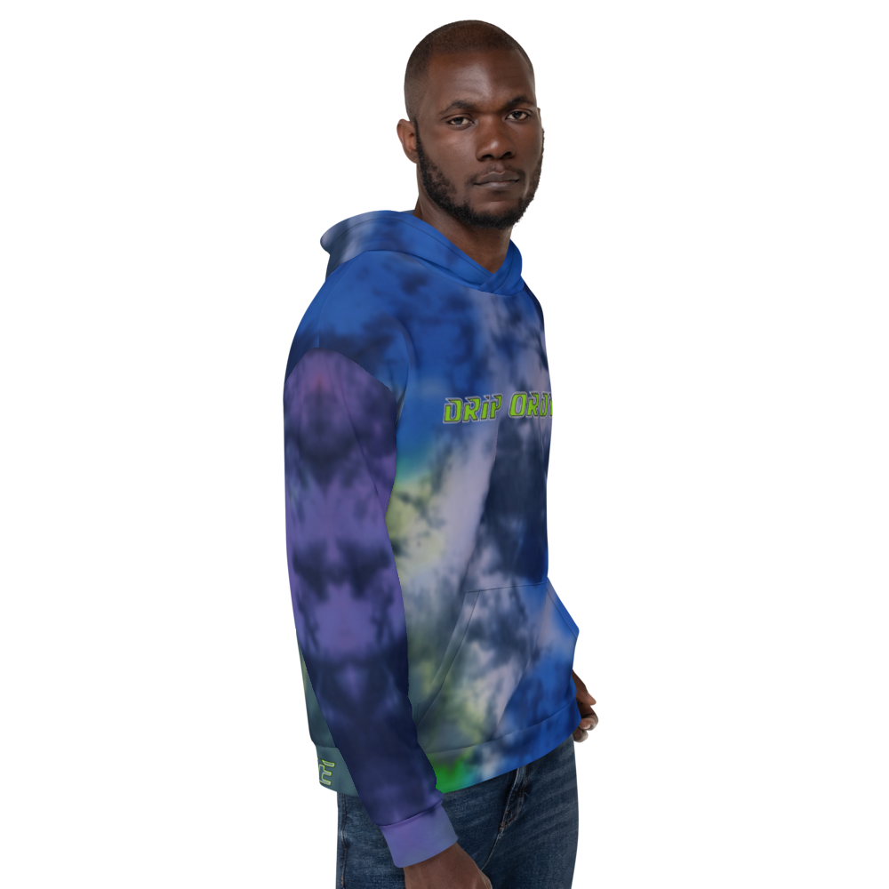 CRXWN | Drip or Dye | Tie Dye Season of Love 1 Cosmic Prophet Custom Unisex Hoodie and the Heavens Parted Color Cloud Hyper Royal Blue Ocean