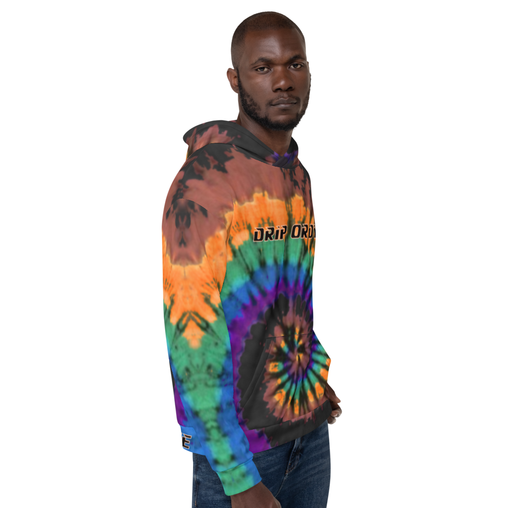 CRXWN | Drip or Dye | Tye Dye Season of Love 1 Cosmic Prophet Custom Unisex Hoodie Spiral Source Code