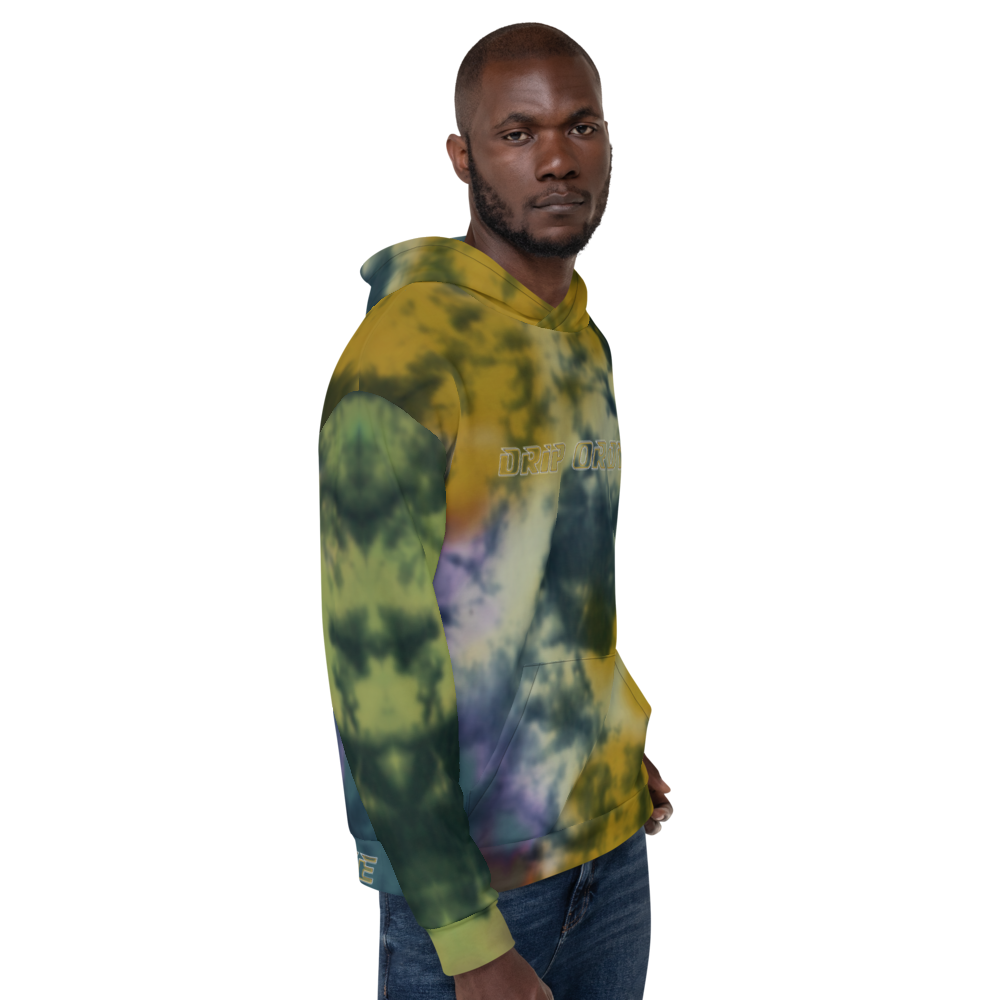CRXWN | Drip or Dye | Tie Dye Season of Love 1 Cosmic Prophet Custom Unisex Hoodie and the Heavens Parted Color Cloud Golden Rays of Alchemy