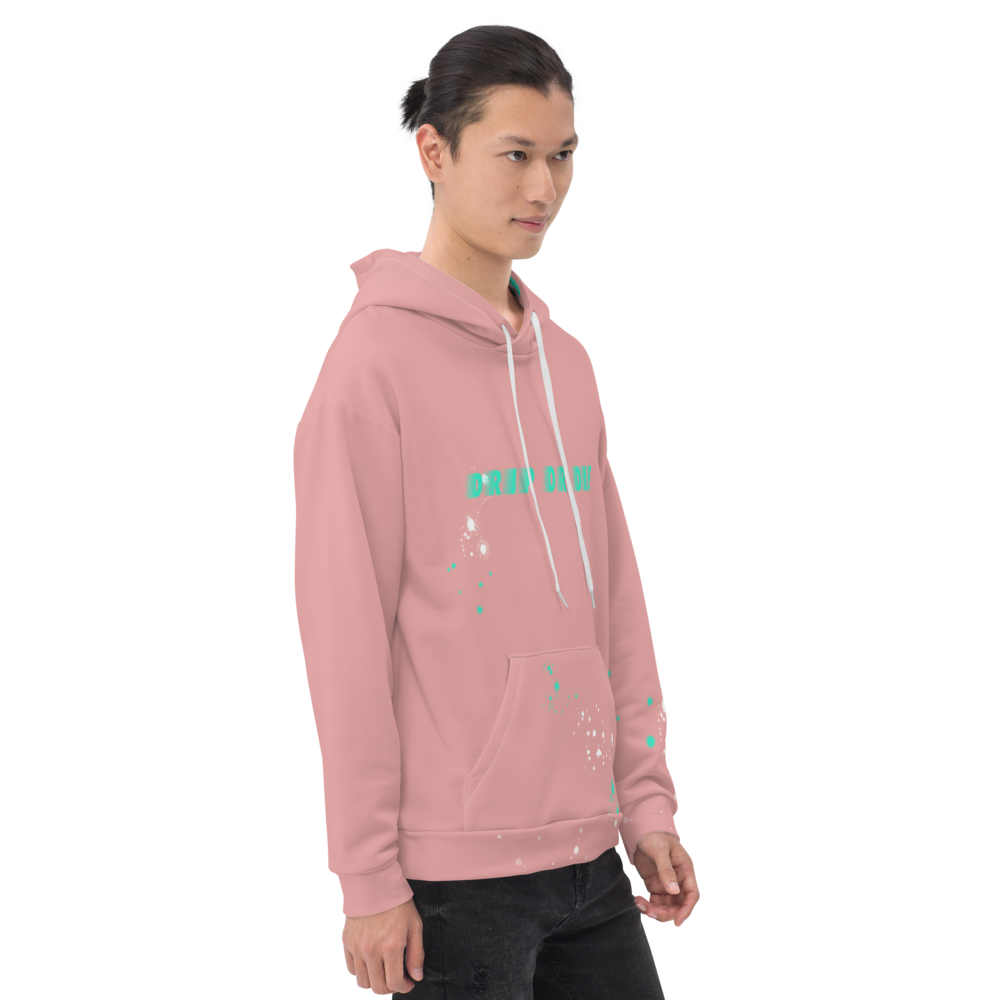 CRXWN | Drip or Dye | HUES Season 1 Back 2 Basics Unisex Comfort Hoodie Stripes N' Zoom Splatter Pastel Miami Art Basel Pink Teal