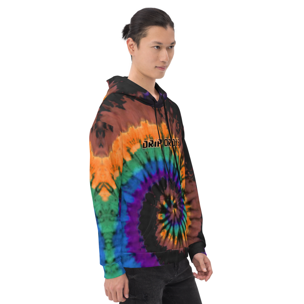 CRXWN | Drip or Dye | Tye Dye Season of Love 1 Cosmic Prophet Custom Unisex Hoodie Spiral Source Code
