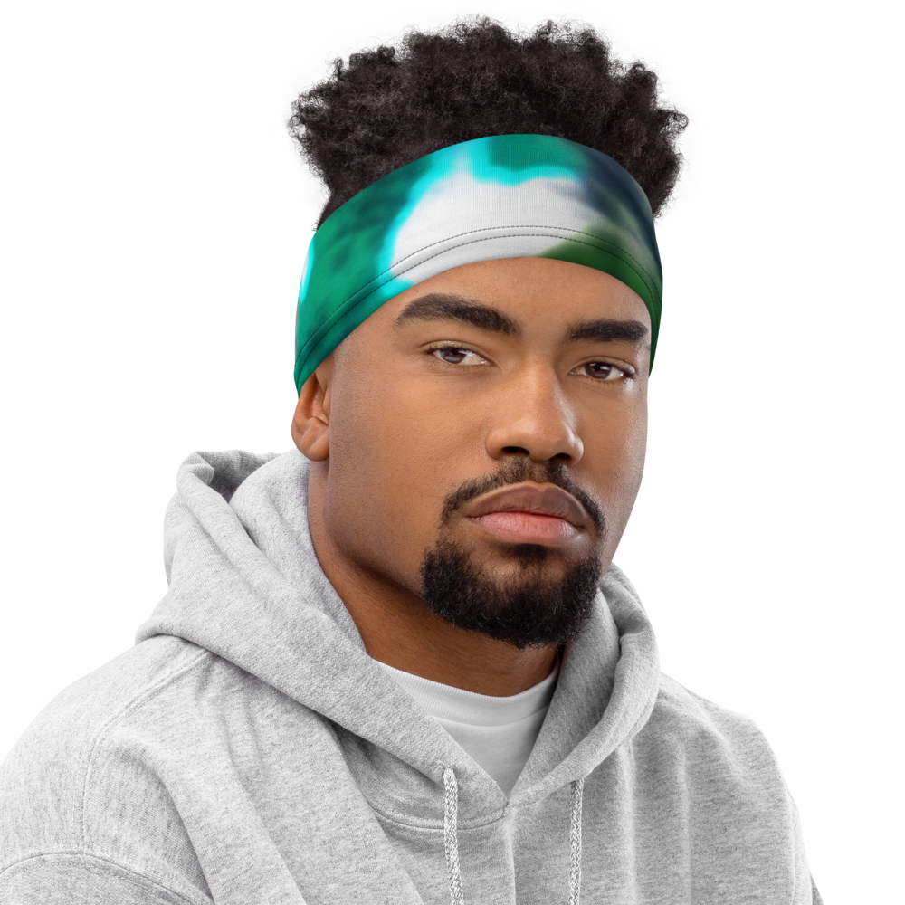 CRXWN | Drip or Dye | Tye Dye Season of Love 1 Cosmic Prophet Custom 3-in-1 UNISEX Gaiter Heavenly Color Clouds Leaves in Green Trees