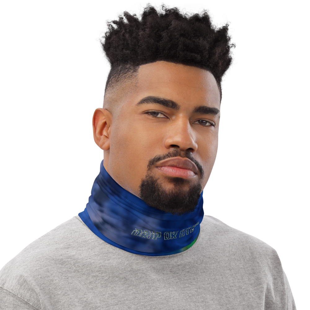 CRXWN | Drip or Dye | Tye Dye Season of Love 1 Cosmic Prophet Custom 3-in-1 UNISEX Gaiter Heavenly Color Clouds Hyper Royal Blue Ocean