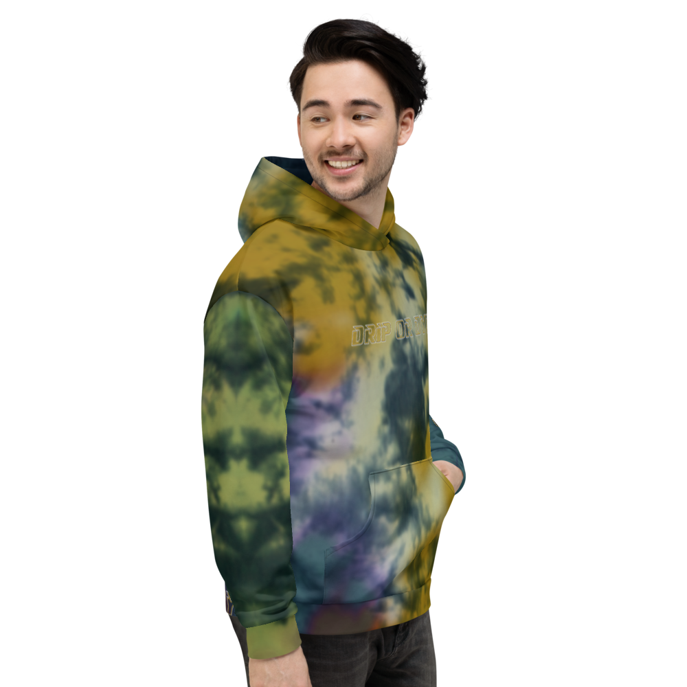 CRXWN | Drip or Dye | Tie Dye Season of Love 1 Cosmic Prophet Custom Unisex Hoodie and the Heavens Parted Color Cloud Golden Rays of Alchemy