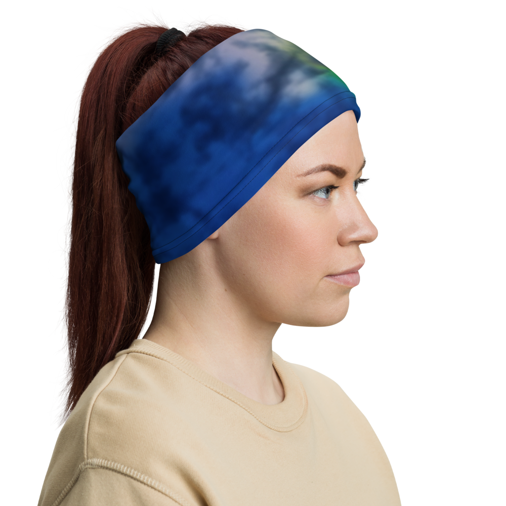 CRXWN | Drip or Dye | Tye Dye Season of Love 1 Cosmic Prophet Custom 3-in-1 UNISEX Gaiter Heavenly Color Clouds Hyper Royal Blue Ocean
