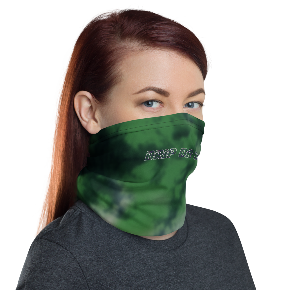 CRXWN | Drip or Dye | Tye Dye Season of Love 1 Cosmic Prophet Custom 3-in-1 UNISEX Gaiter Heavenly Color Clouds Leaves in Green Trees