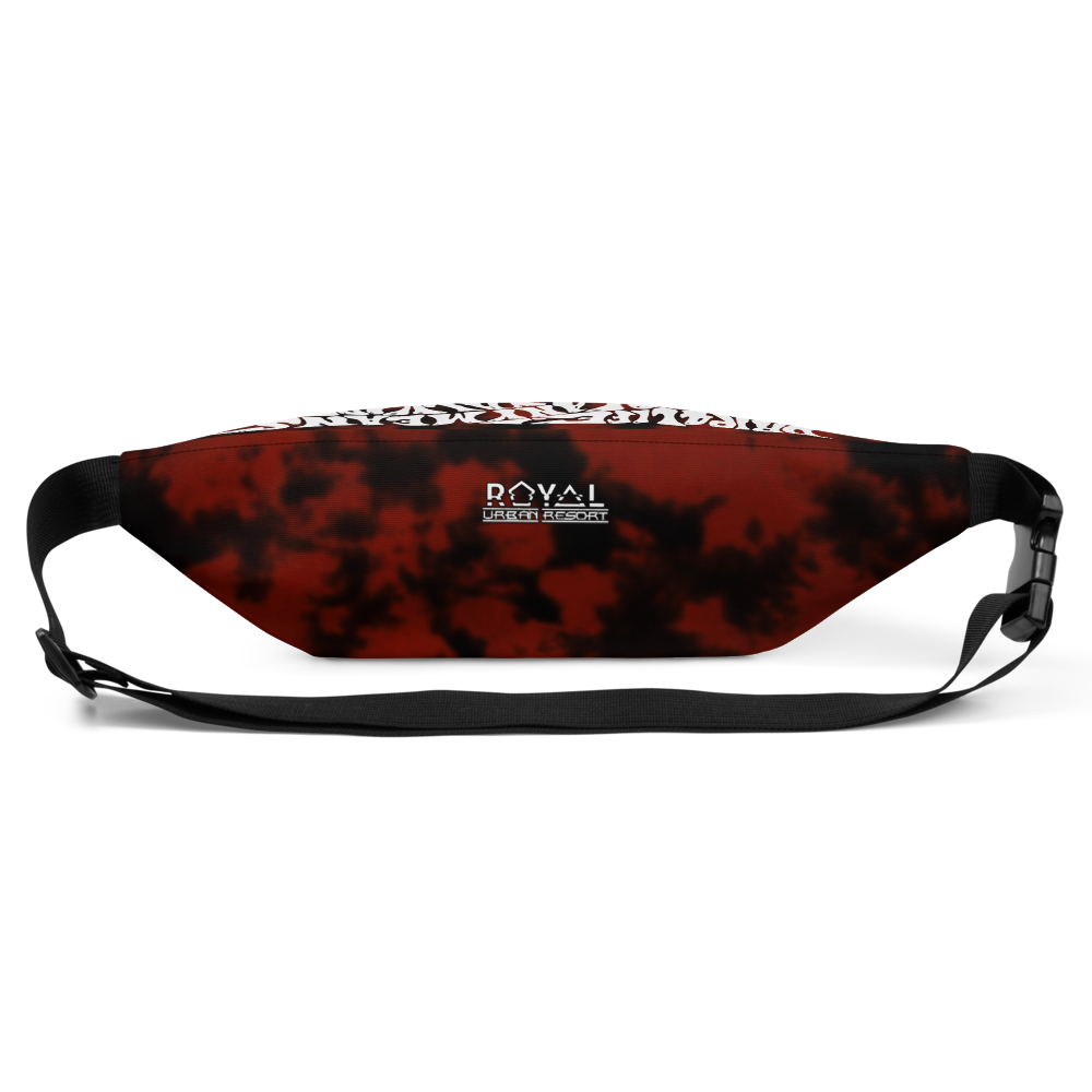 CRXWN | Royal Urban Resort | Trippy Drippy Bleach Acid Wash with Malibu Stripe Fanny Pack UNISEX Crossbody 2 Sizes Sunrise Sienna