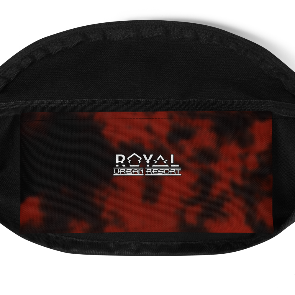 CRXWN | Royal Urban Resort | Trippy Drippy Bleach Acid Wash with Malibu Stripe Fanny Pack UNISEX Crossbody 2 Sizes Sunrise Sienna