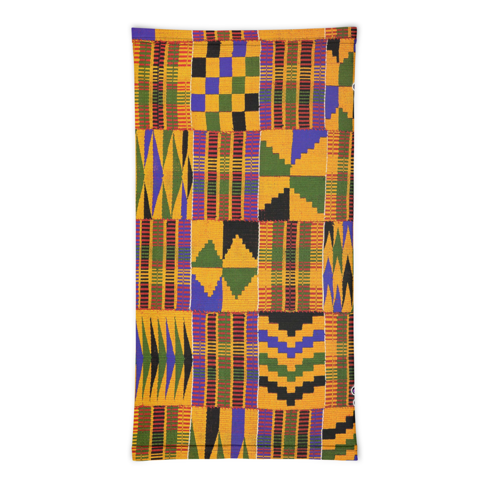 CRXWN | Drip or Dye Custom KENTE Cloth 3-in-1 UNISEX Gaiter Headband Face Cover