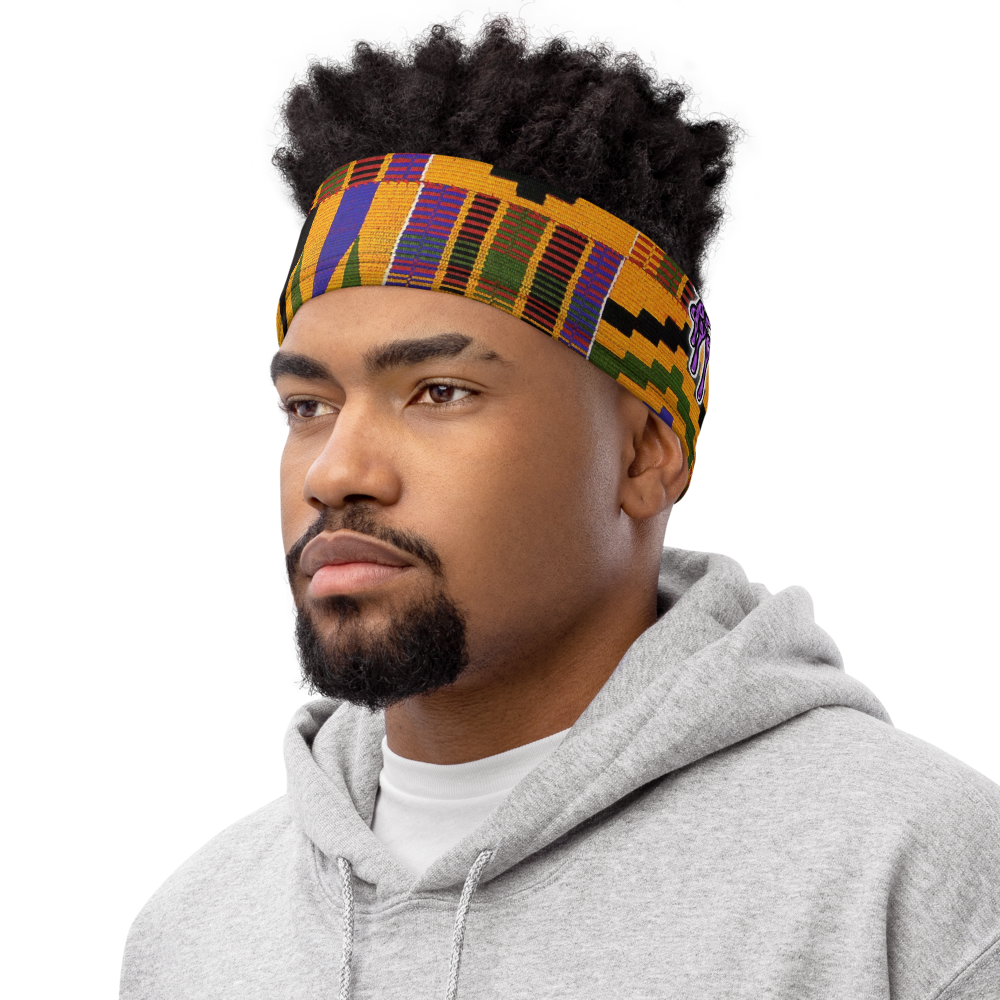 CRXWN | Drip or Dye Custom KENTE Cloth 3-in-1 UNISEX Gaiter Headband Face Cover