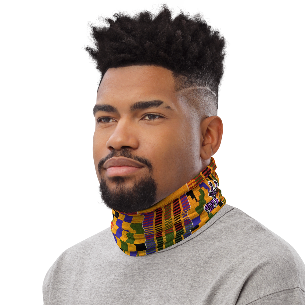 CRXWN | Drip or Dye Custom KENTE Cloth 3-in-1 UNISEX Gaiter Headband Face Cover