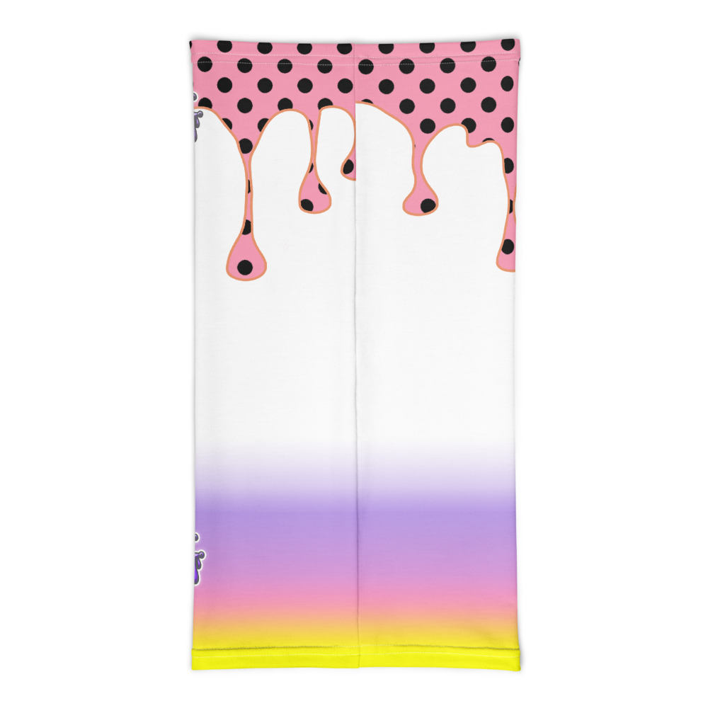 CRXWN | Drip or Dye Custom Ice Cream Candy Drip Polka Dot Print 3-in-1 UNISEX Gaiter Pretty In Pink