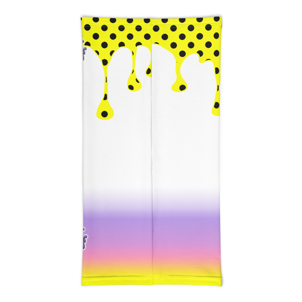 CRXWN | Drip or Dye Custom Ice Cream Candy Drip Polka Dot Print 3-in-1 UNISEX Gaiter Sunshine Yellow