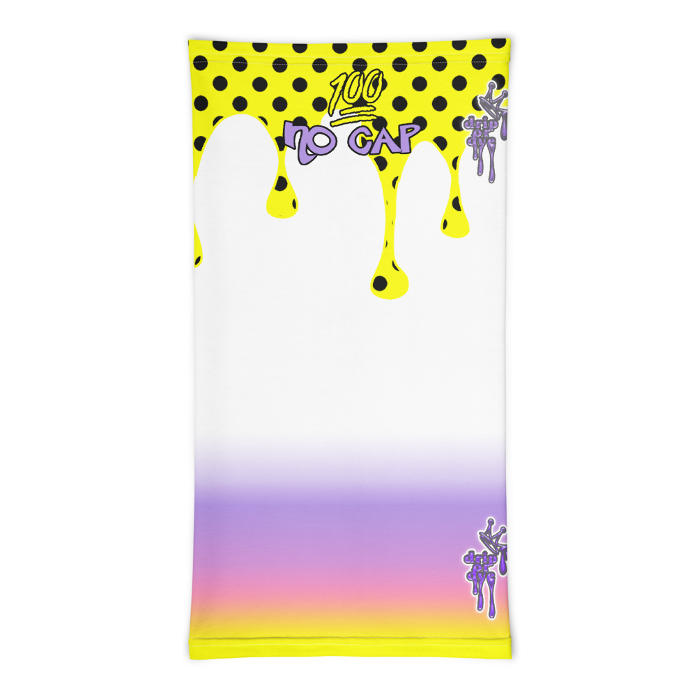 CRXWN | Drip or Dye Custom Ice Cream Candy Drip Polka Dot Print 3-in-1 UNISEX Gaiter Sunshine Yellow