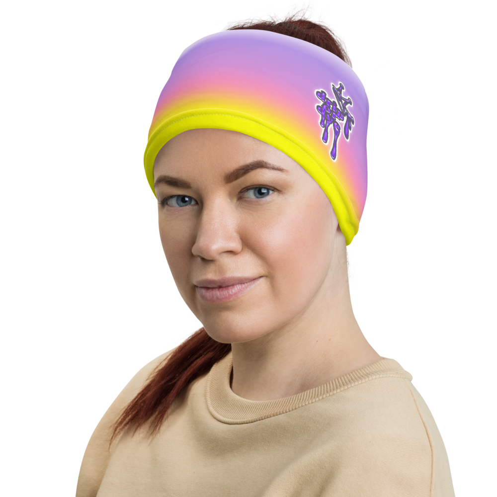 CRXWN | Drip or Dye Custom Ice Cream Candy Drip Polka Dot Print 3-in-1 UNISEX Gaiter Sunshine Yellow