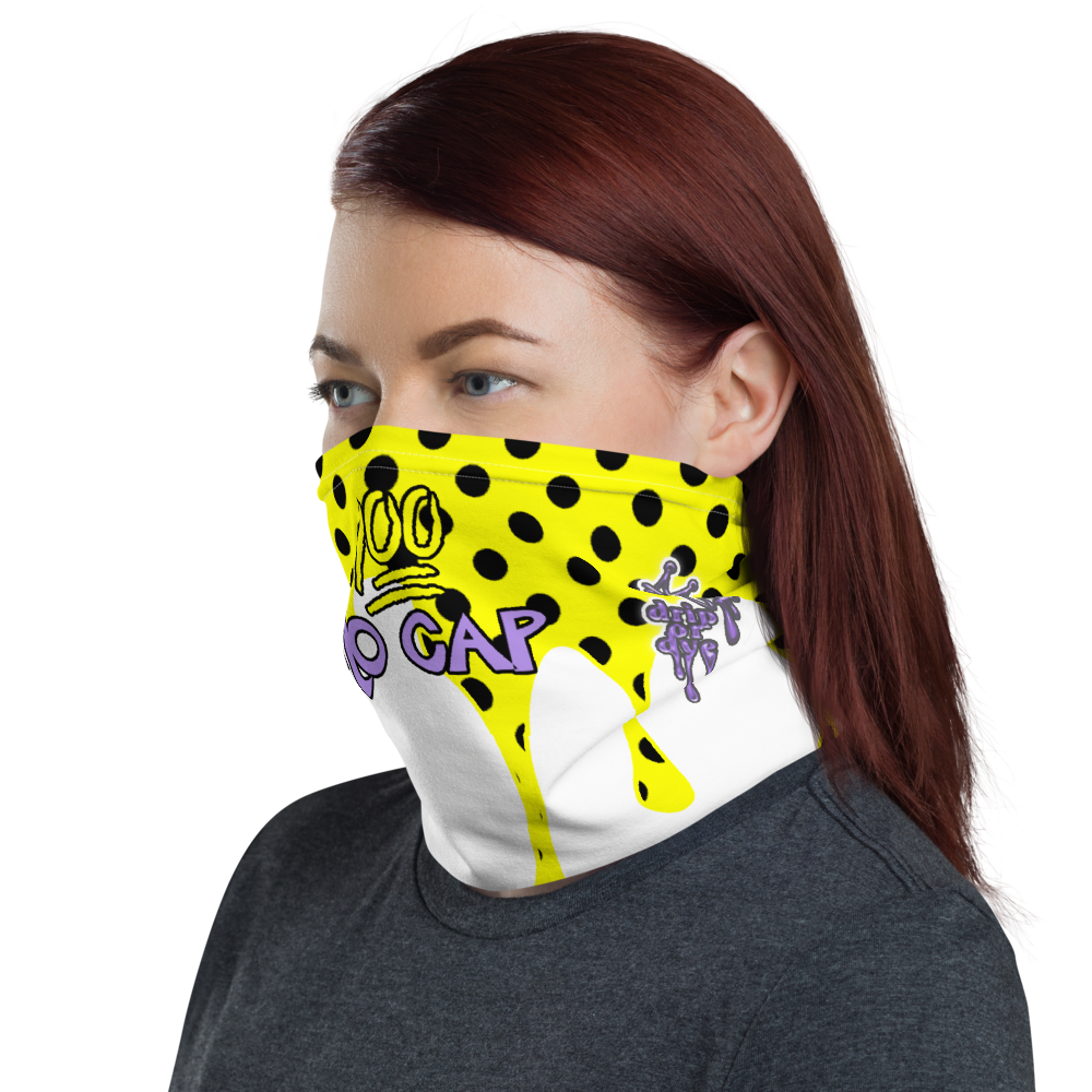 CRXWN | Drip or Dye Custom Ice Cream Candy Drip Polka Dot Print 3-in-1 UNISEX Gaiter Sunshine Yellow
