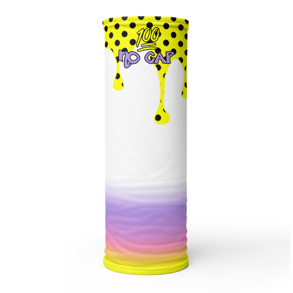 CRXWN | Drip or Dye Custom Ice Cream Candy Drip Polka Dot Print 3-in-1 UNISEX Gaiter Sunshine Yellow