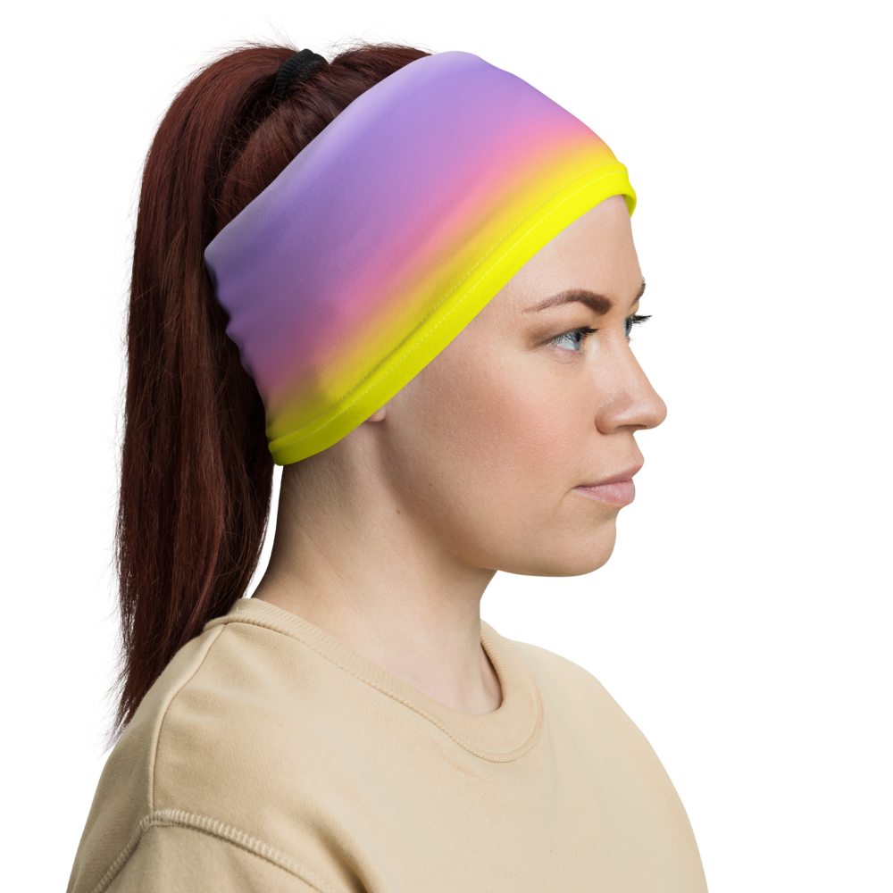 CRXWN | Drip or Dye Custom Ice Cream Candy Drip Polka Dot Print 3-in-1 UNISEX Gaiter Sunshine Yellow
