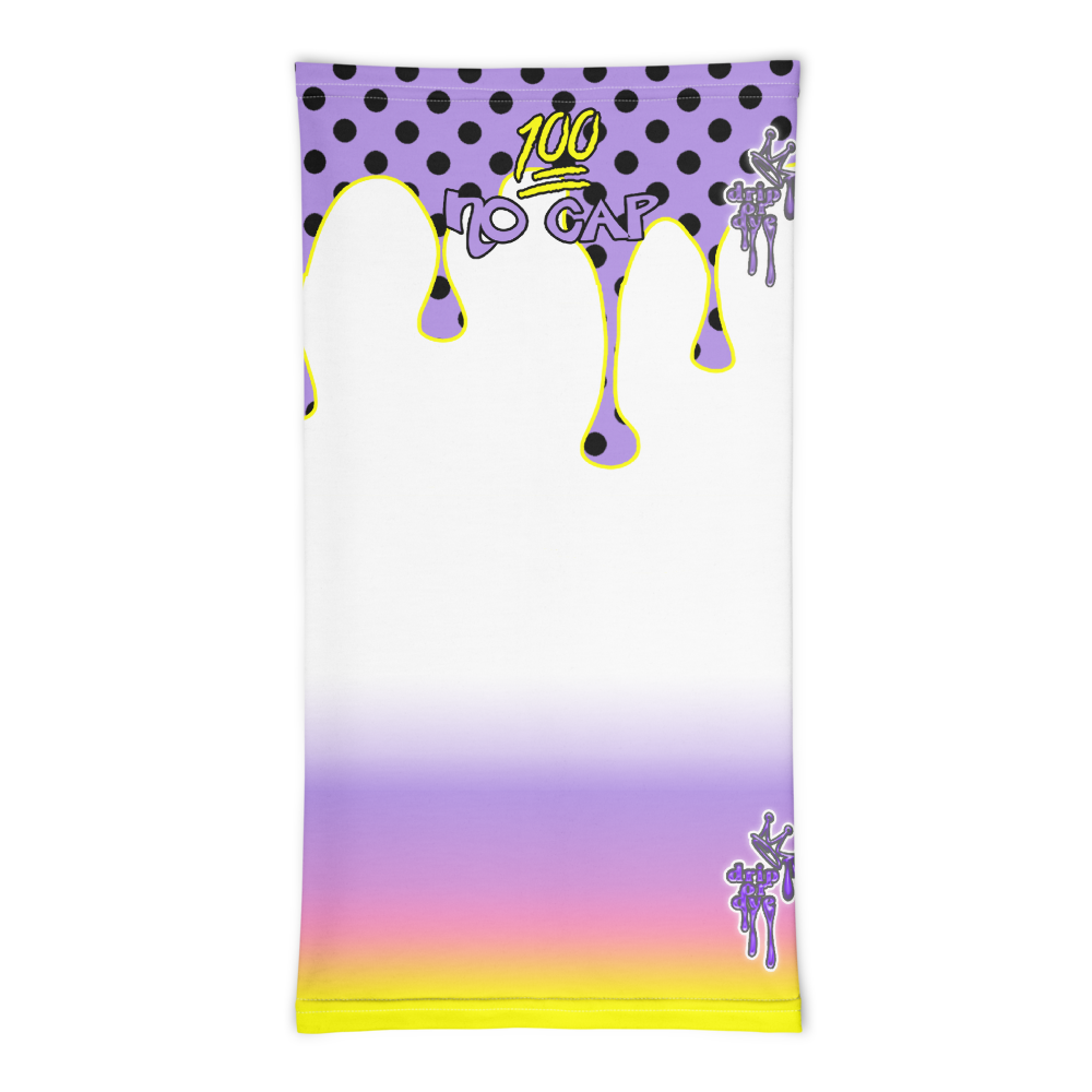 CRXWN | Drip or Dye Custom Ice Cream Candy Drip Polka Dot Print 3-in-1 UNISEX Gaiter Classic Purple