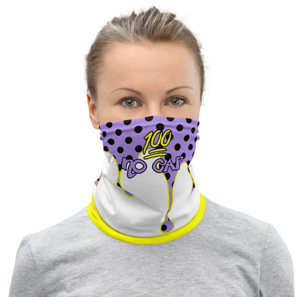 CRXWN | Drip or Dye Custom Ice Cream Candy Drip Polka Dot Print 3-in-1 UNISEX Gaiter Classic Purple