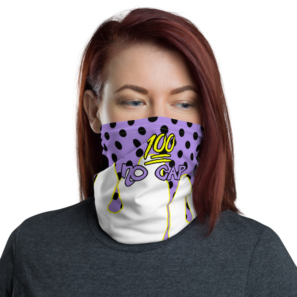 CRXWN | Drip or Dye Custom Ice Cream Candy Drip Polka Dot Print 3-in-1 UNISEX Gaiter Classic Purple