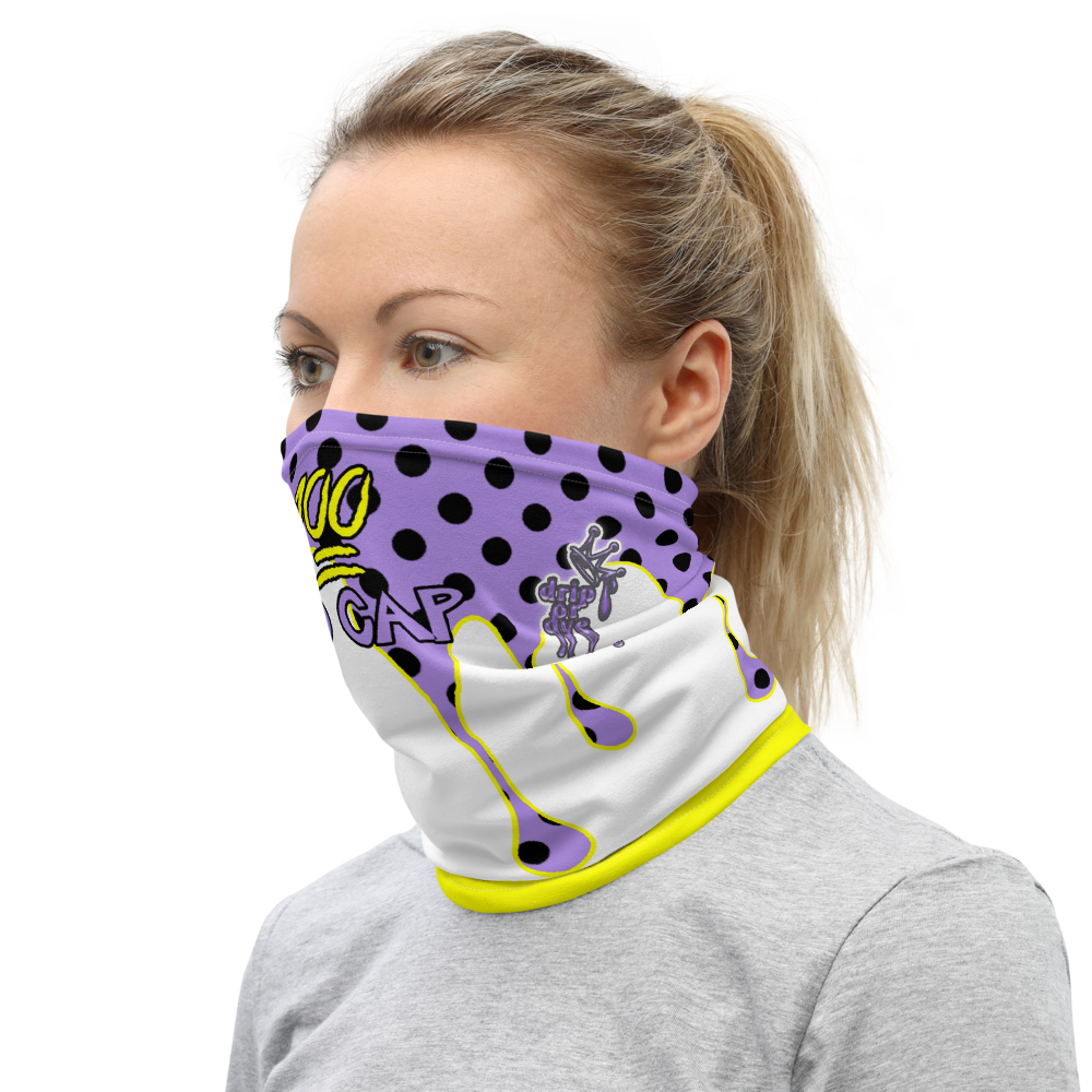 CRXWN | Drip or Dye Custom Ice Cream Candy Drip Polka Dot Print 3-in-1 UNISEX Gaiter Classic Purple