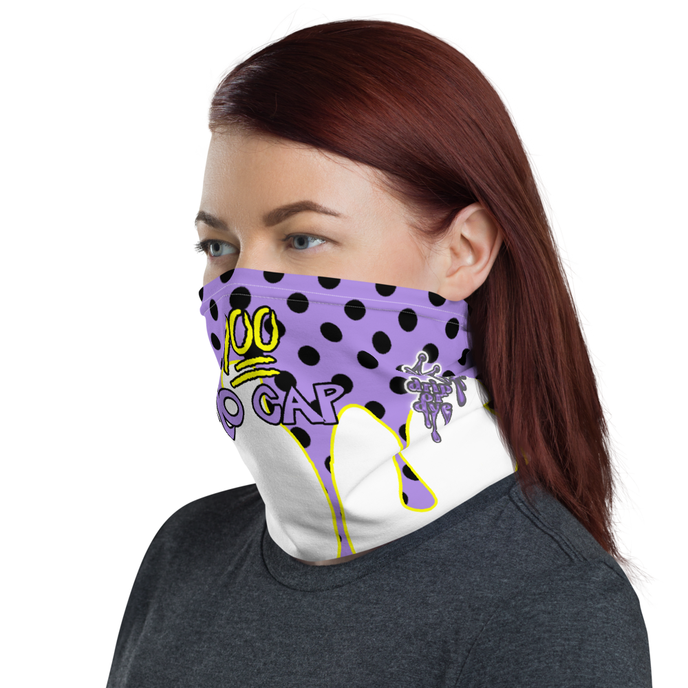 CRXWN | Drip or Dye Custom Ice Cream Candy Drip Polka Dot Print 3-in-1 UNISEX Gaiter Classic Purple