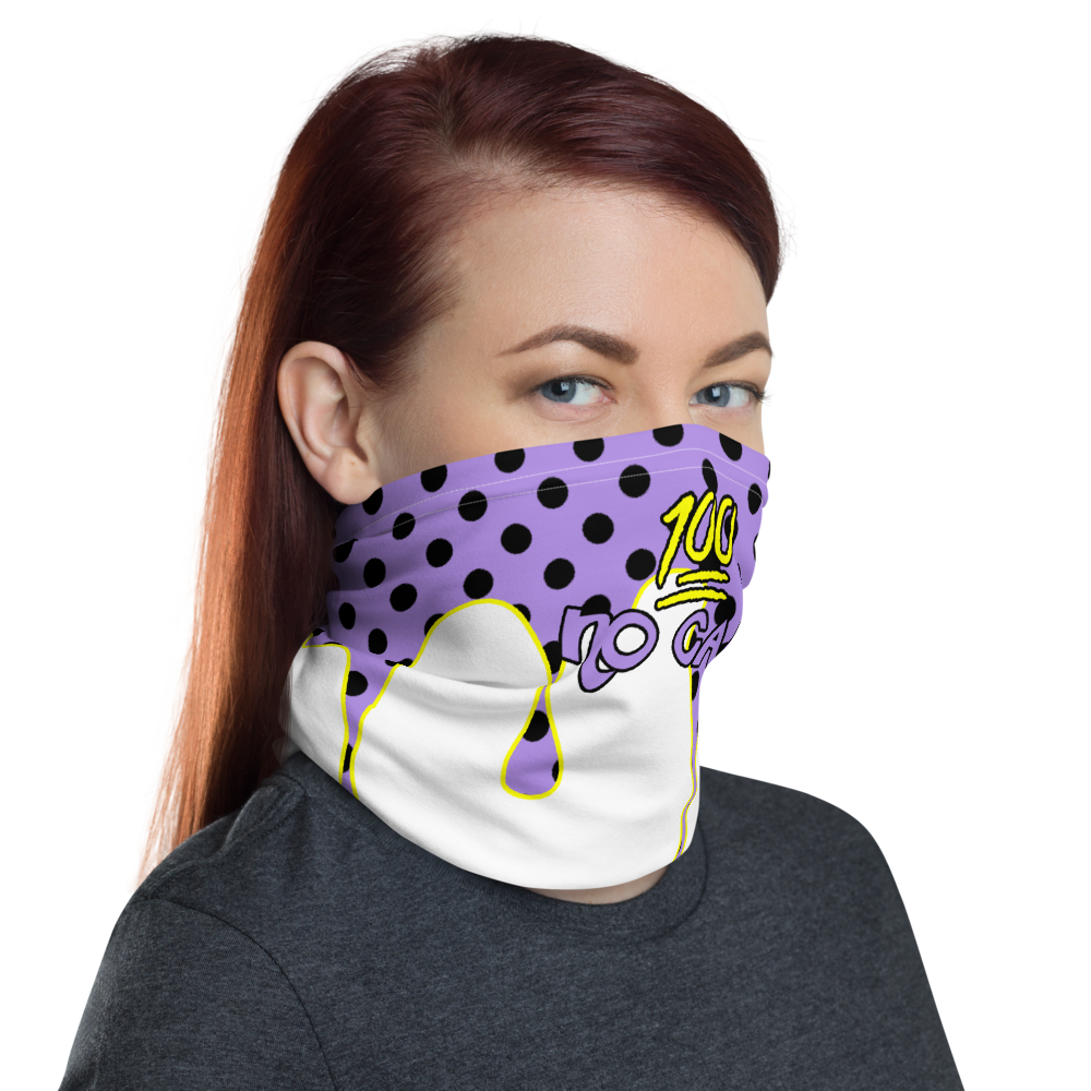 CRXWN | Drip or Dye Custom Ice Cream Candy Drip Polka Dot Print 3-in-1 UNISEX Gaiter Classic Purple