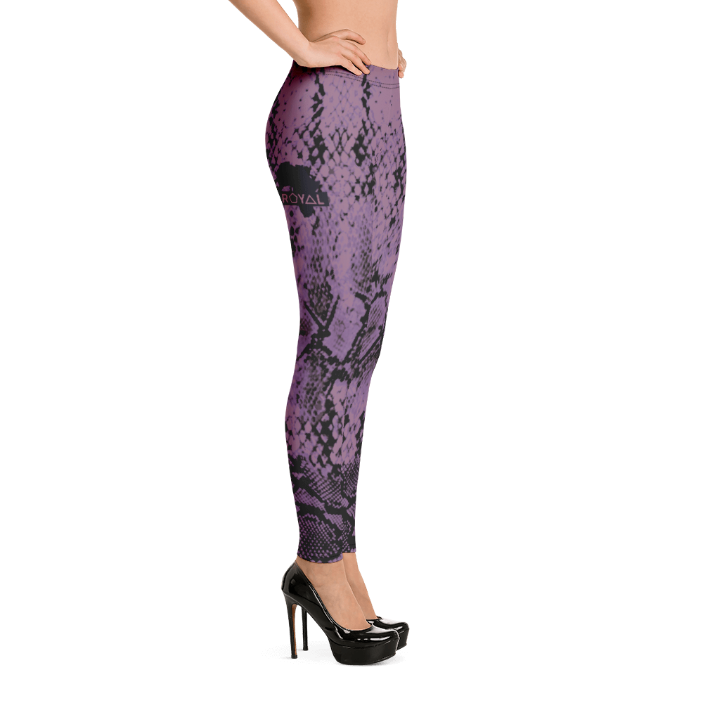 ROYAL. WEAR | QUEEN ISIS COBRA SNAKE PRINT LEGGINGS. PURPLE